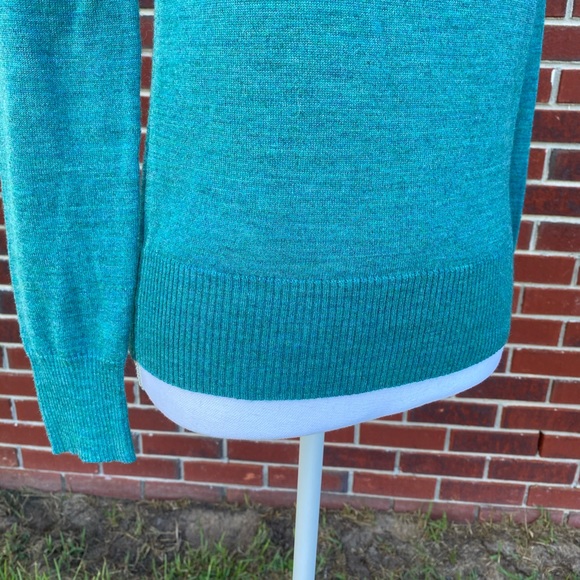 Green Wool Sweater St Patrick’s Day ADRIENNE VITTADINI GREEN WOOL BLEND SWEATERD - Picture 11 of 14